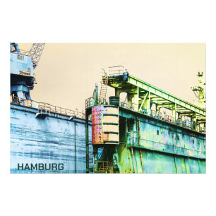 Impression Photo Port de Hambourg - Dock - Art de Sachers -