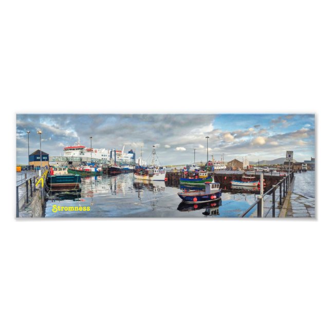 Impression Photo Port de Stromness Orkney Scotland (Devant)