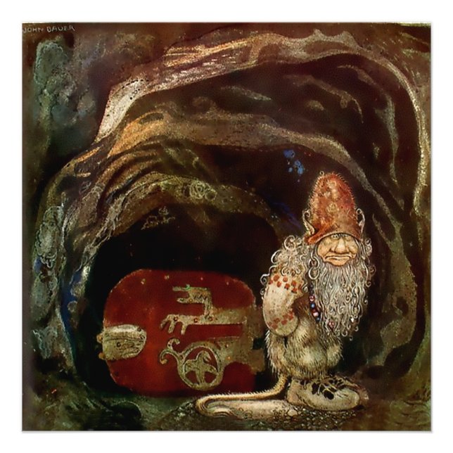 Impression Photo « Porte de troll » par John Bauer (Devant)