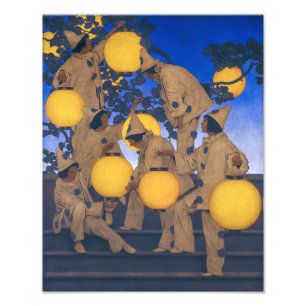 Impression Photo Porteurs de lanternes   Maxfield Parrish