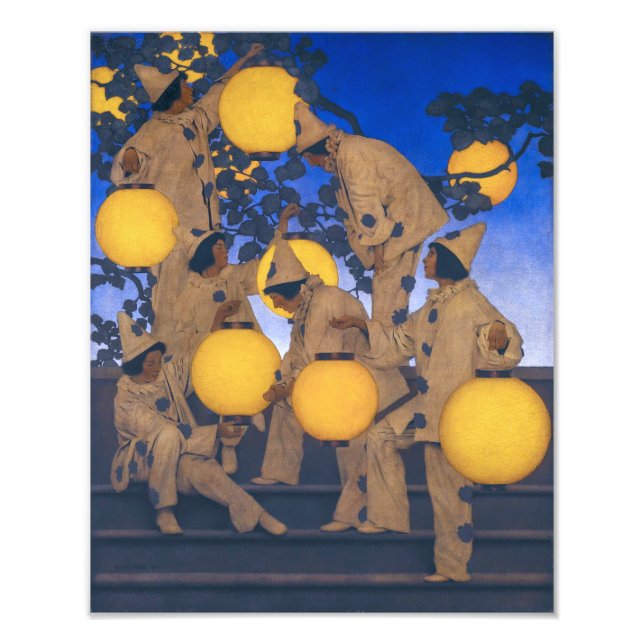 Impression Photo Porteurs de lanternes | Maxfield Parrish | (Devant)