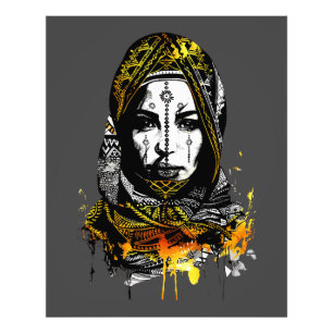 Impression Photo Portrait complexe de femme tribale