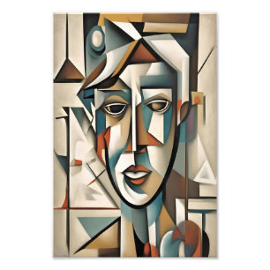 Impression Photo Portrait Cubiste moderne Art Abstrait