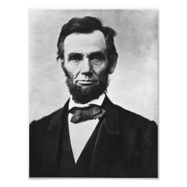 Impression Photo Portrait d'Abraham Lincoln (Devant)