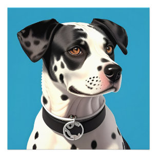Impression Photo Portrait de chien dalmate