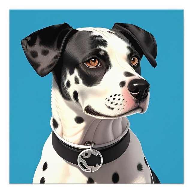 Impression Photo Portrait de Dalmatien (Devant)