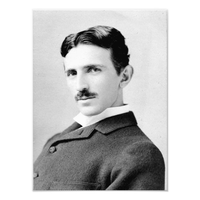 Impression Photo Portrait de Nikola Tesla (Devant)