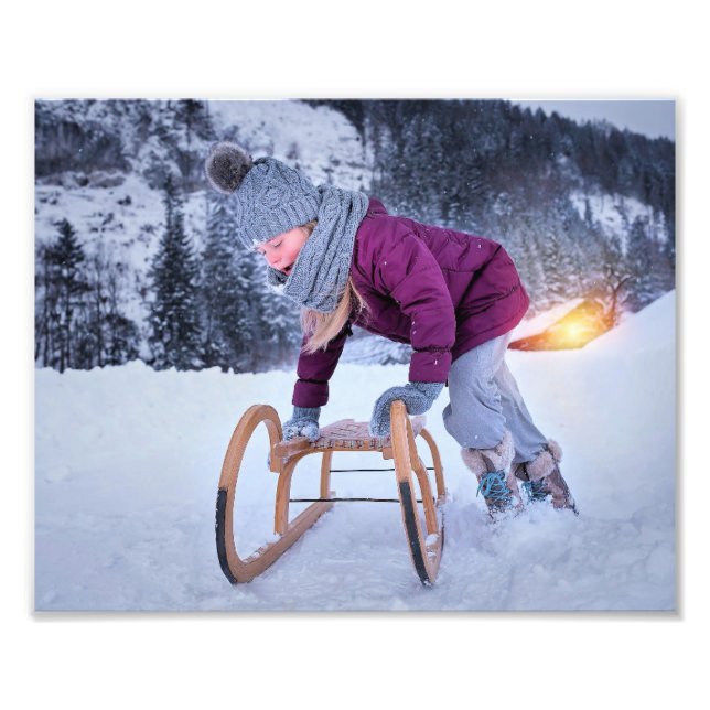 Impression Photo Portrait de Noël Personnaliser le cadre Modèle (Devant)