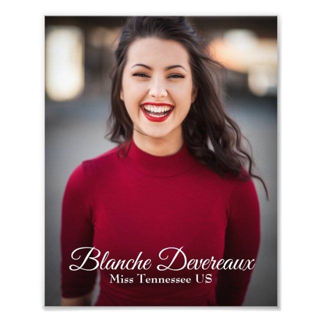 Impression Photo Portrait de shooting de concours de beauté (Devant)