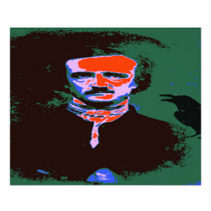 Impression Photo Portrait d'Edgar Allan Poe Pop Art