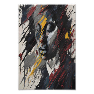 Impression Photo Portrait d'Expressionnisme Abstrait Moderne Gras