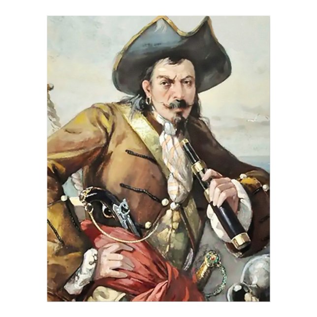 Impression Photo "Portrait d'un pirate" par un artiste inconnu (Devant)