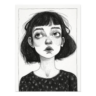 Impression Photo Portrait d'une fille ado.