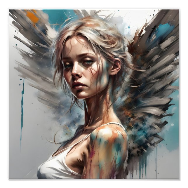 Impression Photo Portrait féminin avec élégance (Devant)