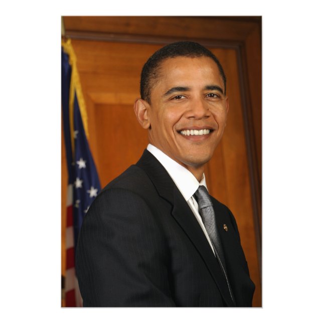 Impression Photo Portrait officiel de Barack Obama (Devant)