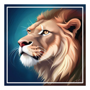 Impression Photo Portrait Posé Côté Lion-56557