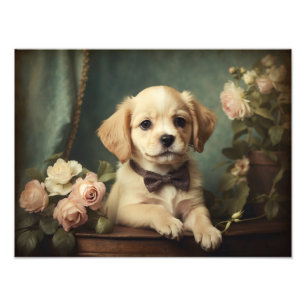 Impression Photo Portrait vintage Chien Chien Chien Chien Coquelico