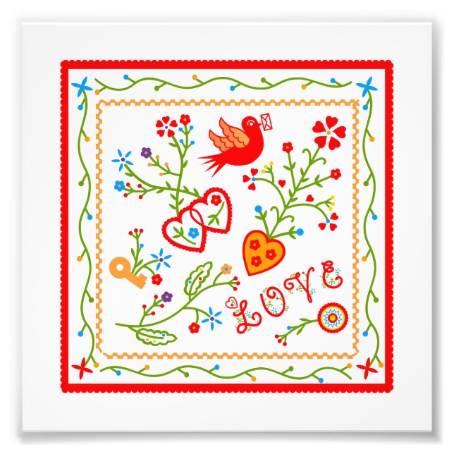 Impression Photo Portugais amoureux de folk mouchoirs motif (Devant)