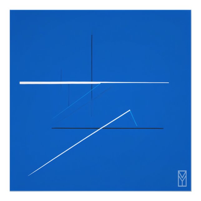 Impression Photo Pôster Tela Azul Global: Arte de Kandinsky (Devant)