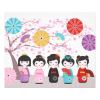 Poupées japonaises Kokeshi