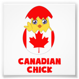 Impression Photo Poussin canadien, une fille du Canada