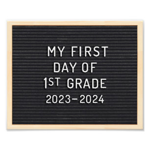 Impression Photo Premier jour de 1ère année signe Premier jour d'éc