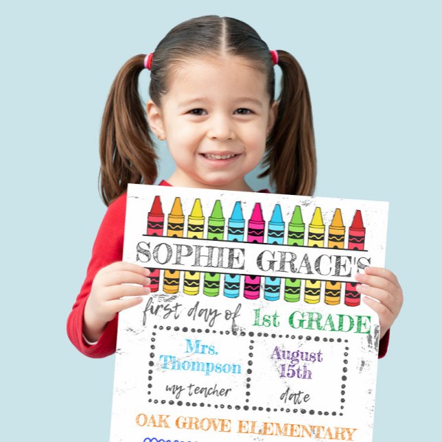 Impression Photo Premier jour de l'école, Retour à l'école 1er jour (Créateur téléchargé)