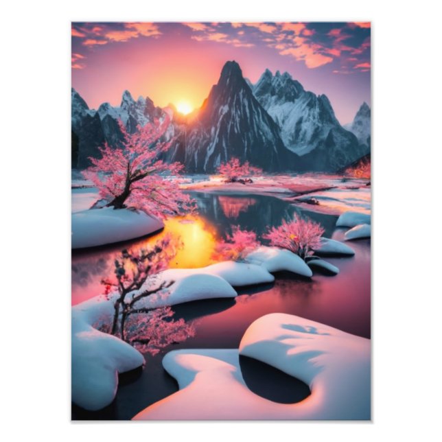 Impression Photo Premier parfum sous le ciel hivernal (Devant)