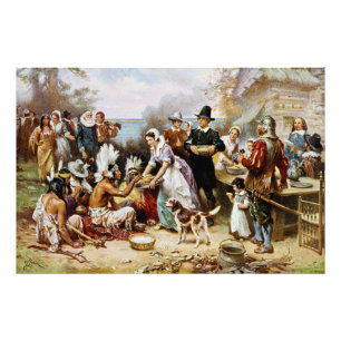 Impression Photo Premier Thanksgiving, peinture d'histoire,