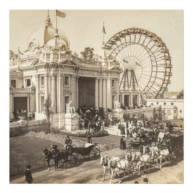 Impression Photo Première roue Ferris inventée par George Ferris (Devant)