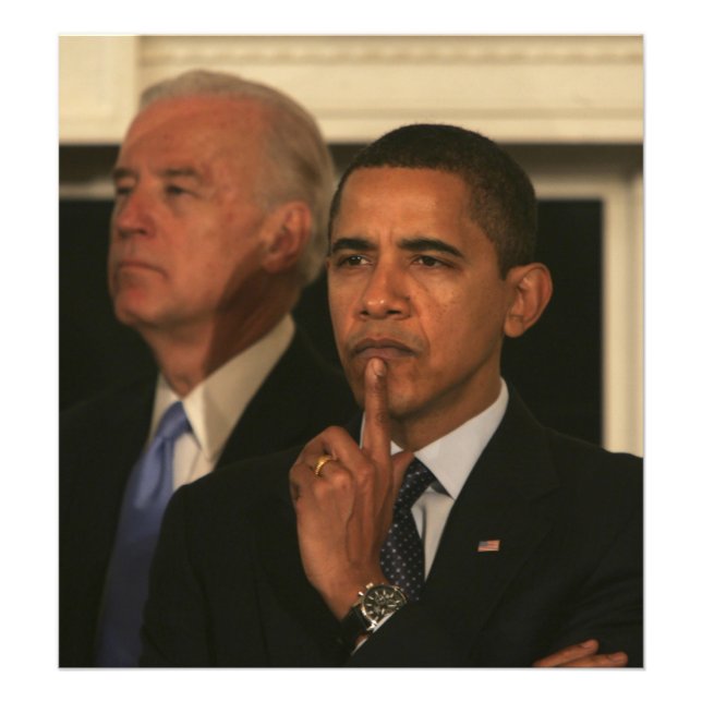 Impression Photo Président Barack Obama et vice-président (Devant)