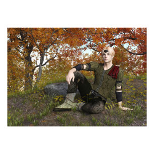 Impression Photo Prince de la forêt de fantaisie d'automne Portrait