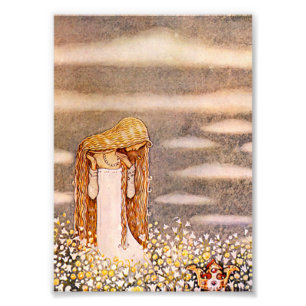 Impression Photo “Princesse Tuvstarr” aquarelle de John Bauer