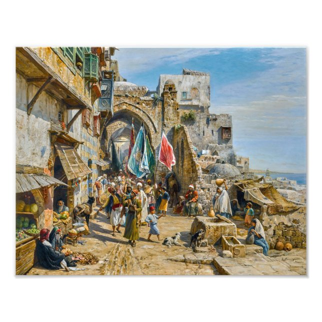 Impression Photo Procession à Jaffa | Gustav Bauernfeind | (Devant)