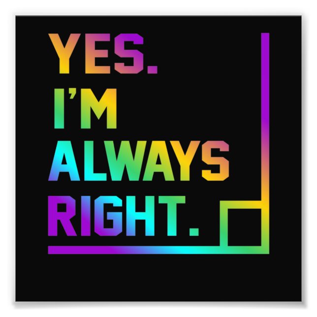 Impression Photo Professeur de mathématiques toujours correctement  (Devant)