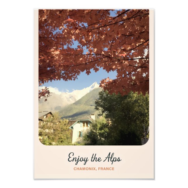 Impression Photo Profitez des Alpes - Chamonix France Paysage Botan (Devant)