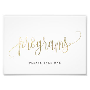 Impression Photo Programmes de mariage Signer Choisissez votre tail