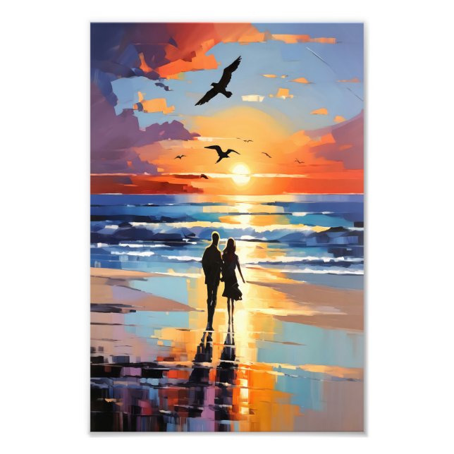 Impression Photo Promenade au coucher du soleil Expressionniste Rom (Devant)