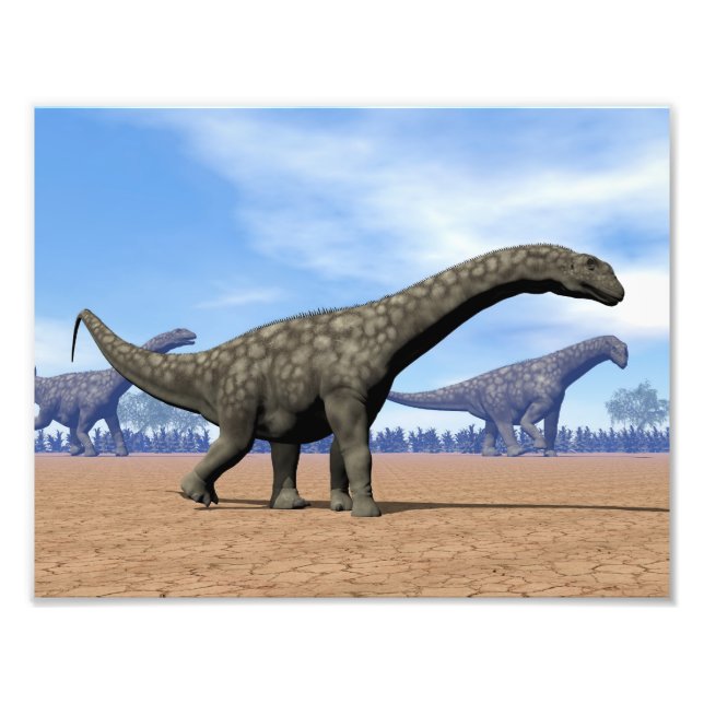 Impression Photo Promenade de dinosaures Argentinosaurus - rendu 3D (Devant)