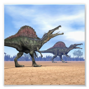 Impression Photo Promenade des dinosaures de Spinosaurus - rendu 3D