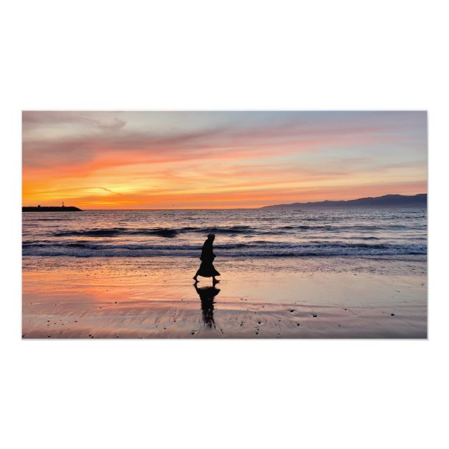 Impression Photo Promenade sur la plage au coucher du soleil - Suns (Devant)