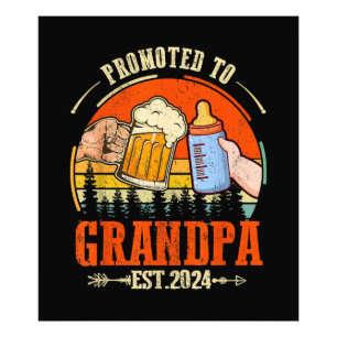 Impression Photo Promu à Grandpa Est 2024 Fête des pères Rétro Nouv