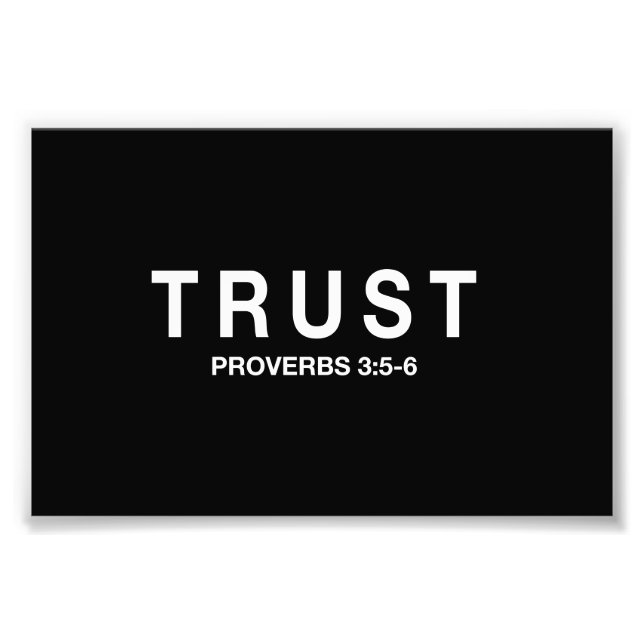 Impression Photo Proverbes de confiance 3:5-6 (Devant)