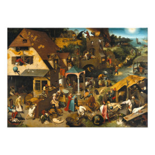Impression Photo Proverbes hollandais par Pieter Bruegel l'Ancien