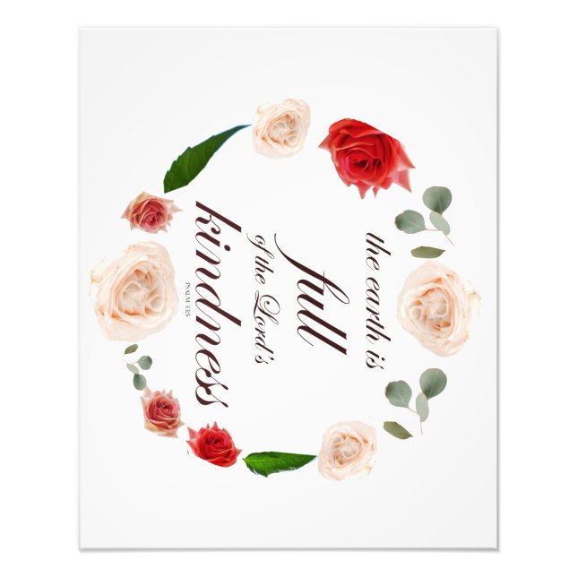 Impression Photo psaume 33 bonté (Devant)