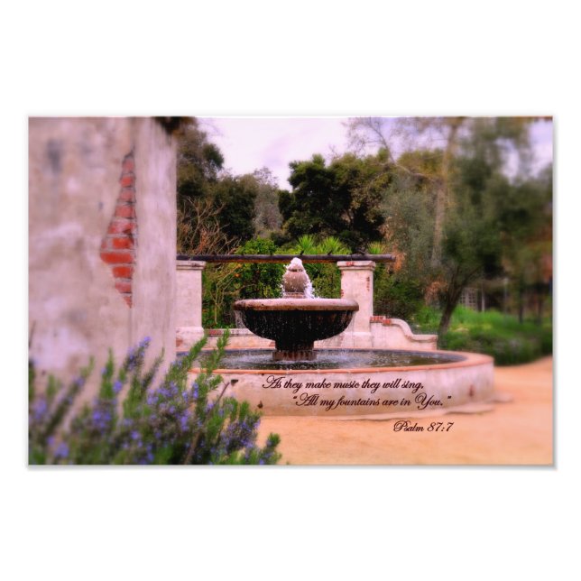 Impression Photo Psaume 87:7 En faisant de la musique, ils chantero (Devant)