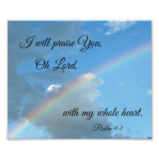 Impression Photo Psaume 9:1 Je vous louerai, ô Seigneur,