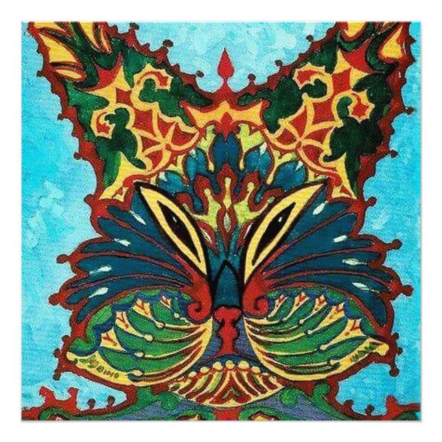 Impression Photo "Psychédélic Chinese Cat" par Louis Wain (Devant)