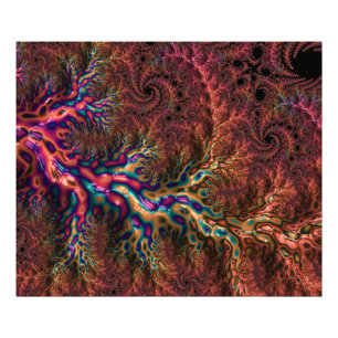 Impression Photo Psychédélique Groovy Tripant Funky Coloré Fractale