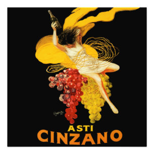 Impression Photo Publicité pour le cocktail Cinzano de Leonetto Cap